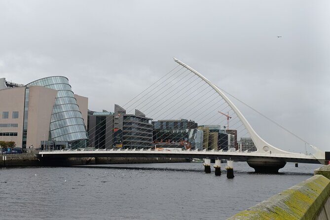A Self Guided Walking Tour of Dublin's Docklands - Statues, naval links, and port infrastructure details near the canal