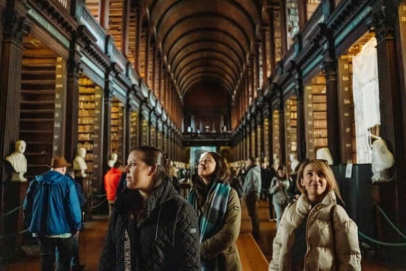 Dublin: Trinity College, Castle, Guinness and Whiskey Tour - Guinness Storehouse: audio guide, rooftop pint, and 360-degree views